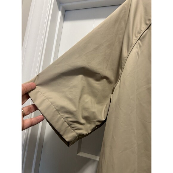 Greg Norman Mens Size Large Tan Khaki Short Sleeve Pullover Jacket Beige Golf - Picture 4 of 5